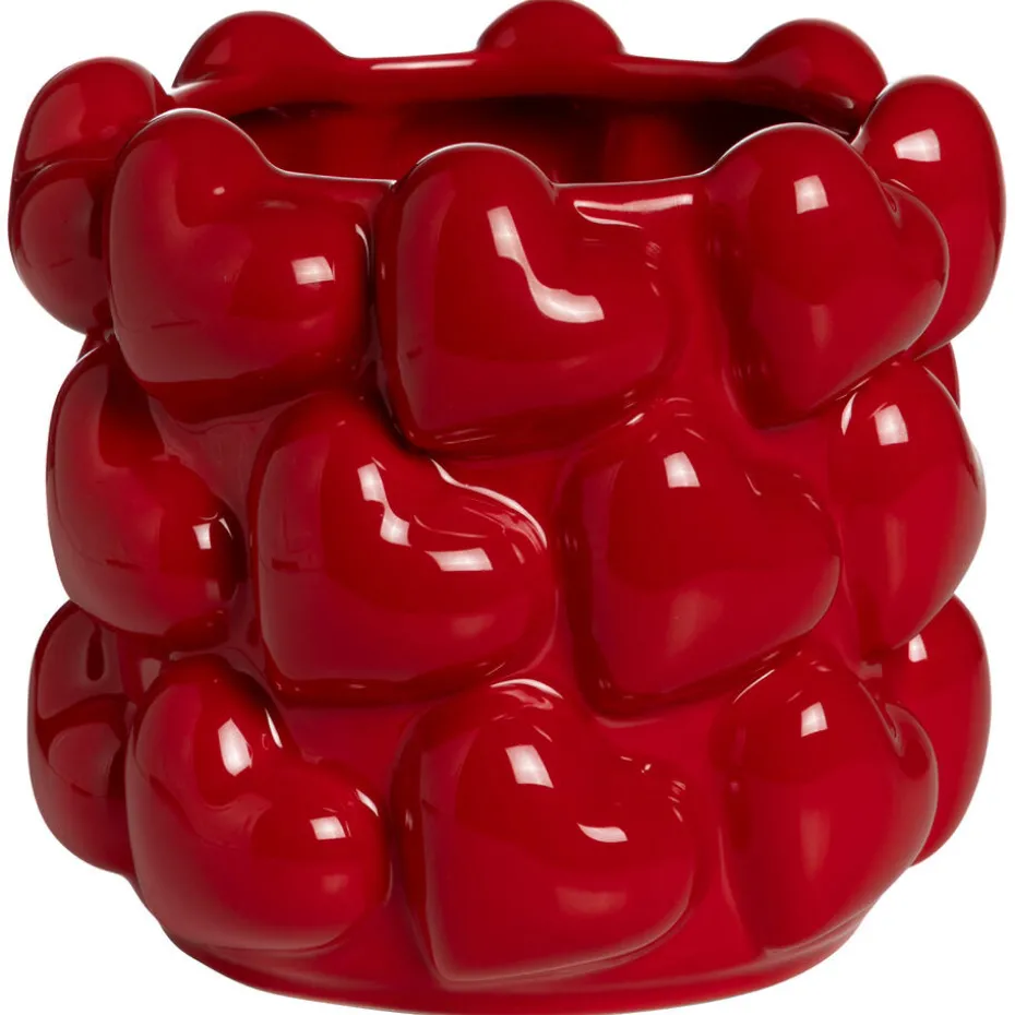Bloempot Hartjes Rood - ø14 cm