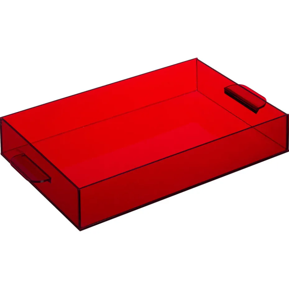 Dienblad Acryl Rood