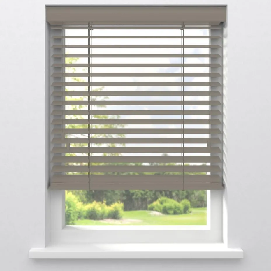 Fenstr Bamboe Jaloezie Wessel Taupe 50mm
