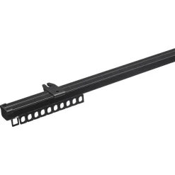 Gordijnrailset 250 cm Zwart Metaal