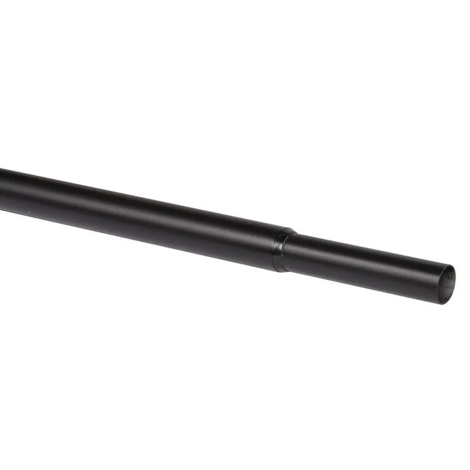 Gordijnroede 170-300 cm Zwart Metaal - Ø16-19mm