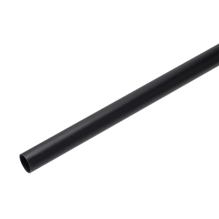 Gordijnroede 120 cm Zwart Metaal - Ø20mm