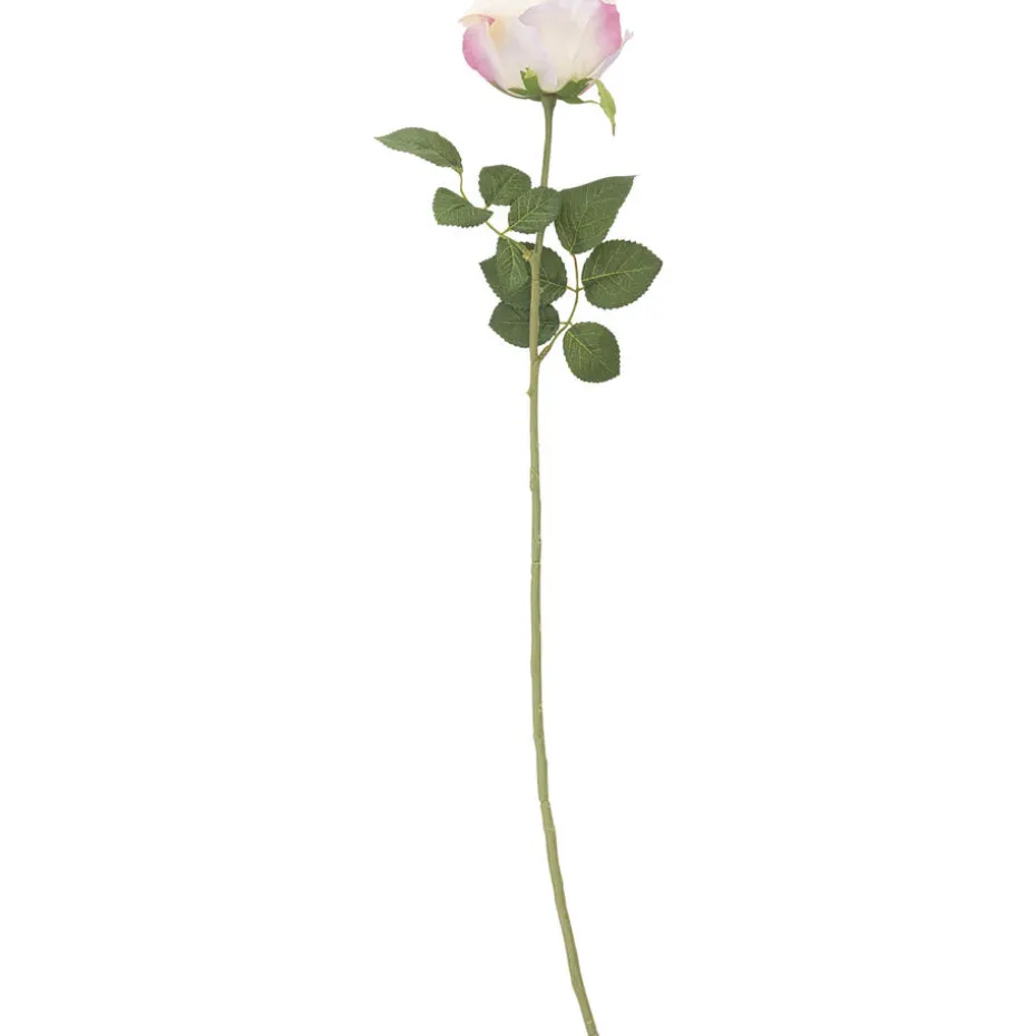 Kunstbloem Roos Wit/Roze