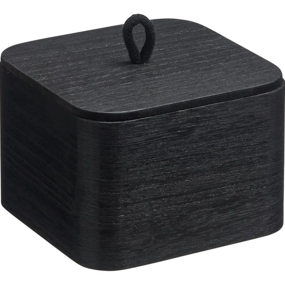Opbergkist Holm Zwart 14x14x10 cm