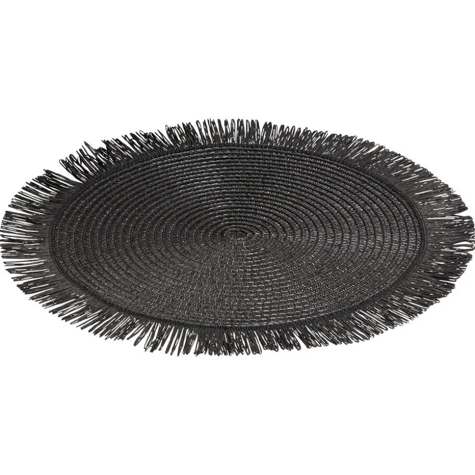 Placemat Rond Zwart