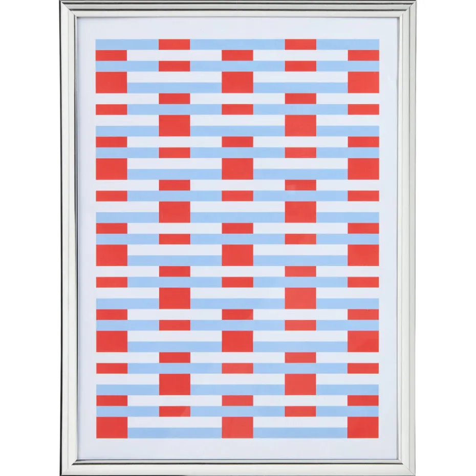 Poster Grafisch Stripes Zilver 35x60 cm