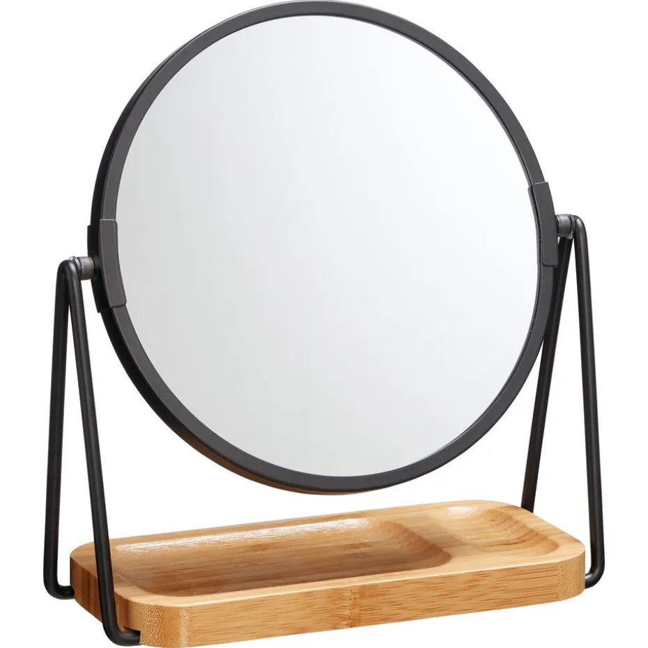 Spiegel Met Hout Zwart Naturel