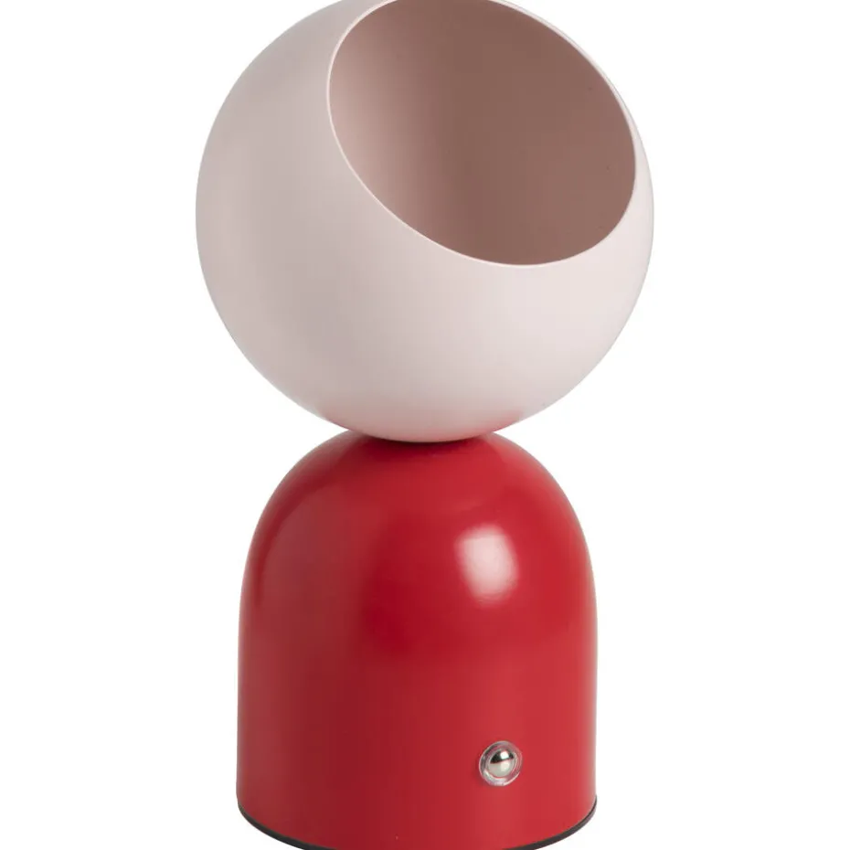 Tafellamp Bolletje Rood-Roze
