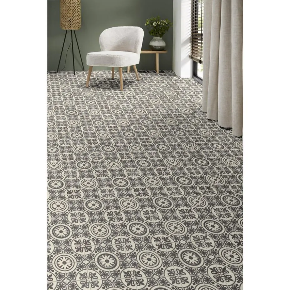 Vinyl Evaro Zwart Tegellook