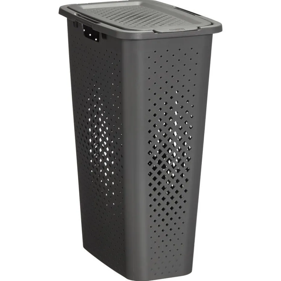Wasmand Rattan Ruit Antraciet 40 l